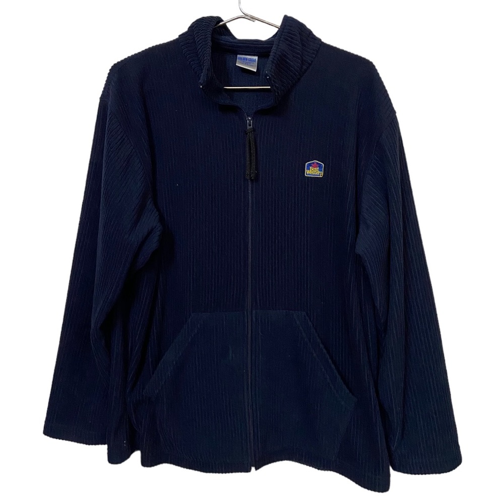 Vintage Navy Blue BEST WESTERN Hotel Employee Sweatshirt Men’s XL Rare
